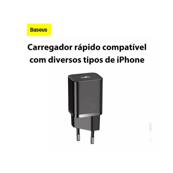 Carregador De Parede Turbo 20w Tipo-c Baseus + Cabo iPhone - Image 9