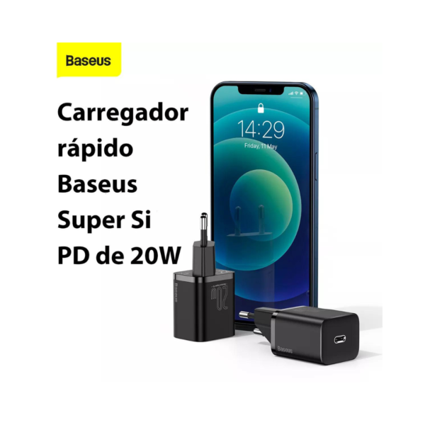 Carregador De Parede Turbo 20w Tipo-c Baseus + Cabo iPhone - Image 7